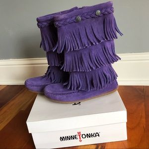 Minnetonka Moccasins 3 Layer Fringe Boot